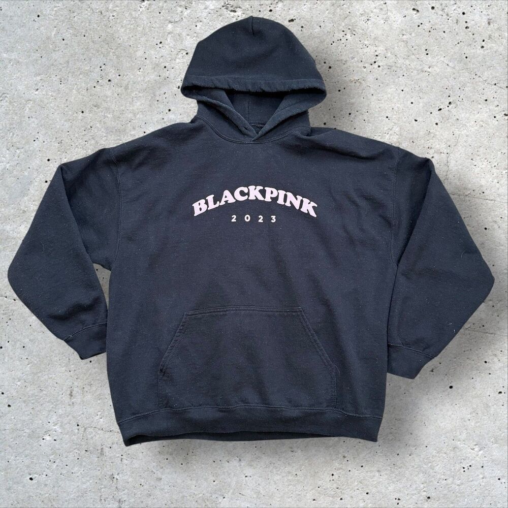 BLACKPINK 2023 Tour Hoodie XL Black Pink Graphic Kpop Sweatshirt Unisex